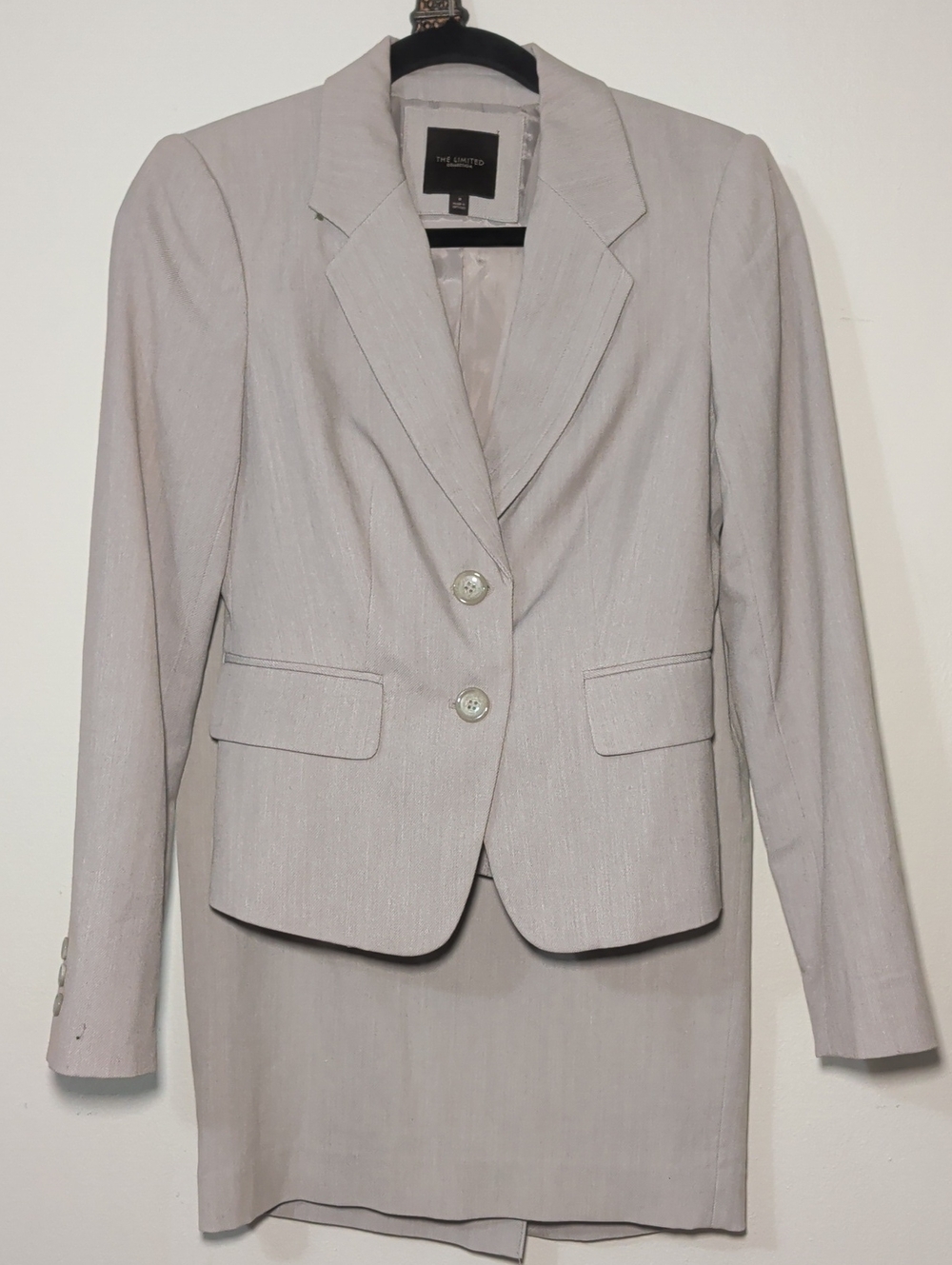 The Limited Collection Pale Taupe Blazer & Skirt Suit Set Size 0